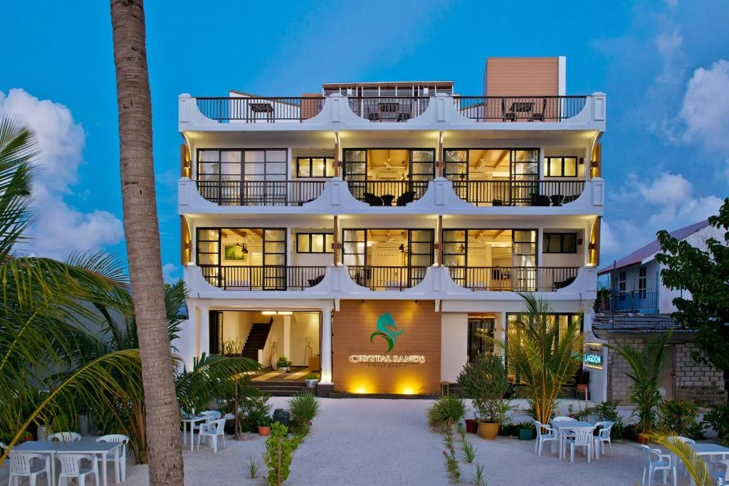 Crystal Sands hotel exterior, Maafushi, Maldives